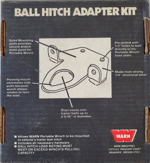 SOPORTE WARN PARA BOLA DE REMOLQUE/ WINCH ATV